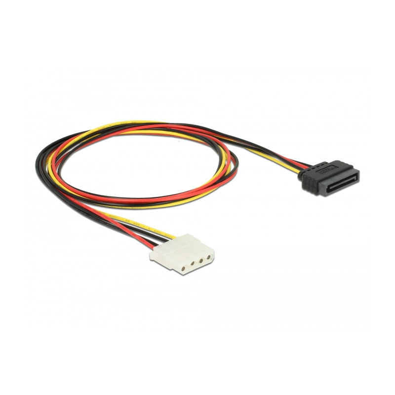 Delock Stromkabel SATA 15 Pin Stecker - 4 Pin Buchse 100 cm