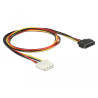 Delock Stromkabel SATA 15 Pin Stecker - 4 Pin Buchse 100 cm