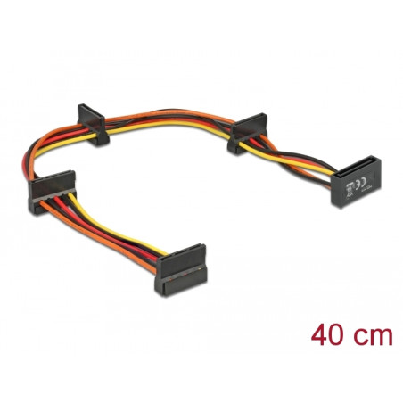 Delock Kabel Power SATA 15 Pin Stecker - 4 x SATA 15 Pin Buchse 40 cm mehrfarbig