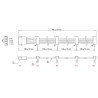 Delock Kabel Power Molex 4 Pin Stecker - 4 x SATA 15 Pin Buchse 40 cm