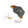 Delock Kabel SATA 15 Pin Strom Stecker mit Einrastfunktion - 2 x SATA 15 Pin Strom Buchse 15 cm