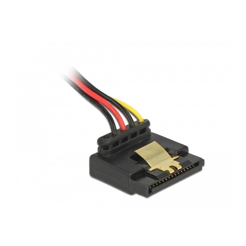 Delock Kabel SATA 15 Pin Strom Stecker mit Einrastfunktion - SATA 15 Pin Strom Buchse 2 x unten / 2 x oben 30 cm