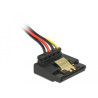 Delock Kabel SATA 15 Pin Strom Stecker mit Einrastfunktion - SATA 15 Pin Strom Buchse 2 x unten / 2 x oben 50 cm