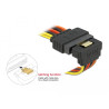 Delock Kabel SATA 15 Pin Strom Stecker mit Einrastfunktion - 2 x SATA 15 Pin Strom Buchse 30 cm