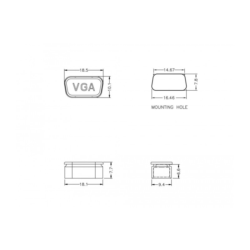 Delock Staubschutz für VGA und D-Sub9 / D-Sub15 Buchse 10 Stück transparent