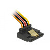Delock Kabel SATA 15 Pin Strom Stecker mit Einrastfunktion - 2 x SATA 15 Pin Strom Buchse oben 15 cm