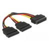 Delock Kabel Power SATA 15 Pin - 2 x SATA HDD – gerade