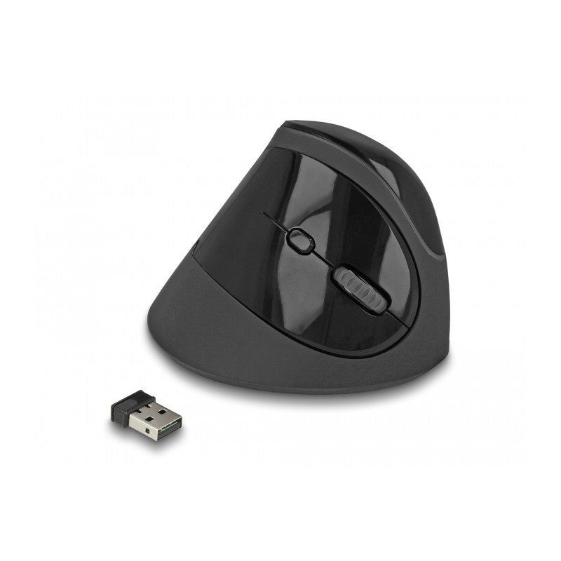 Delock Ergonomische USB Maus vertikal - kabellos