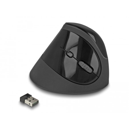 Delock Ergonomische USB Maus vertikal - kabellos
