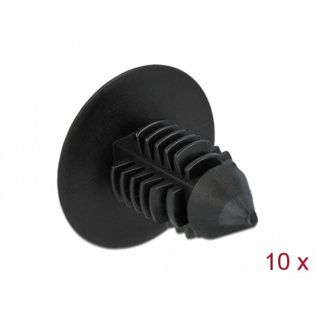 Delock Tannenbaum Clip schwarz 10 Stück