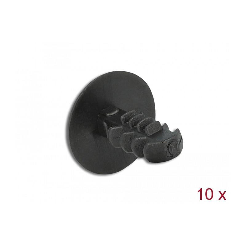 Delock Tannenbaum Clip schwarz 10 Stück
