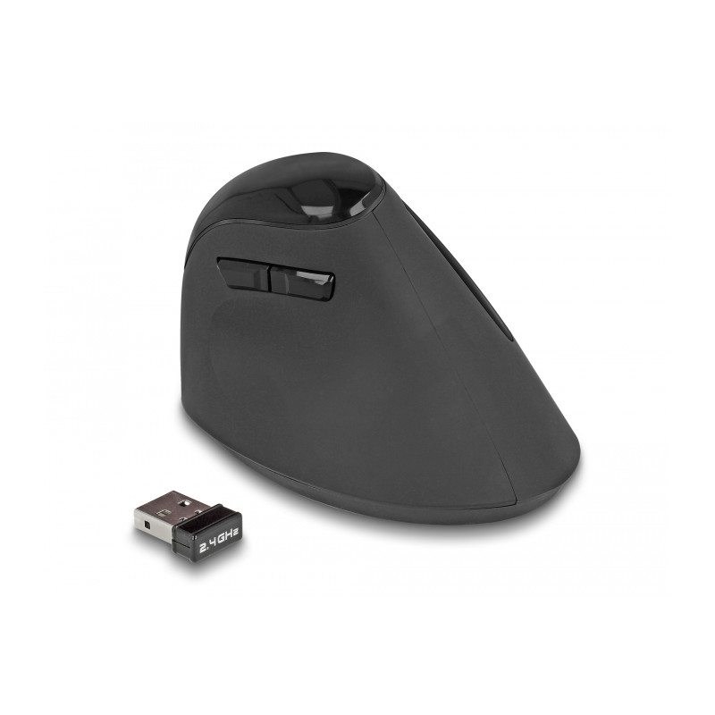 Delock Ergonomische USB Maus vertikal - kabellos