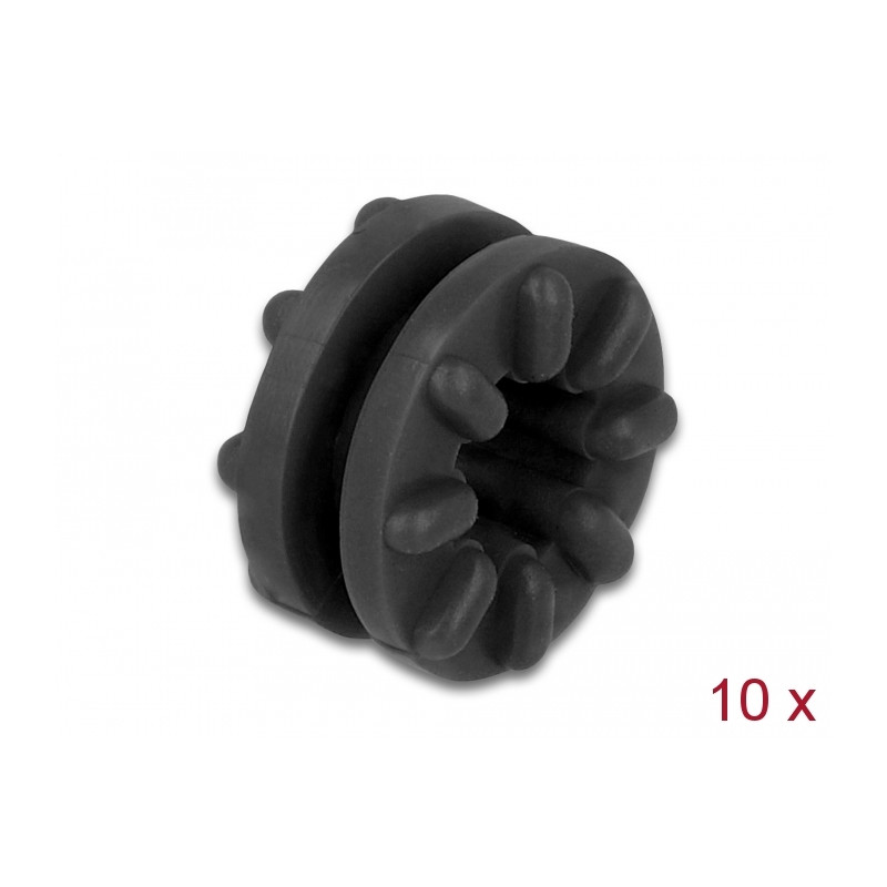 Delock Anti Vibrations Tülle schwarz 10 Stück
