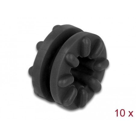Delock Anti Vibrations Tülle schwarz 10 Stück
