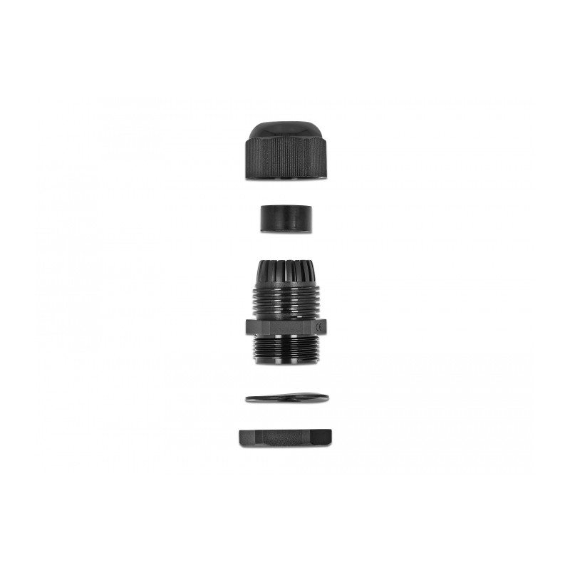 Delock Kabelverschraubung PG7 10 Stück schwarz