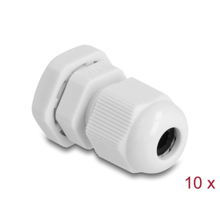 Delock Kabelverschraubung PG7 10 Stück grau