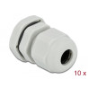 Delock Kabelverschraubung PG9 10 Stück grau