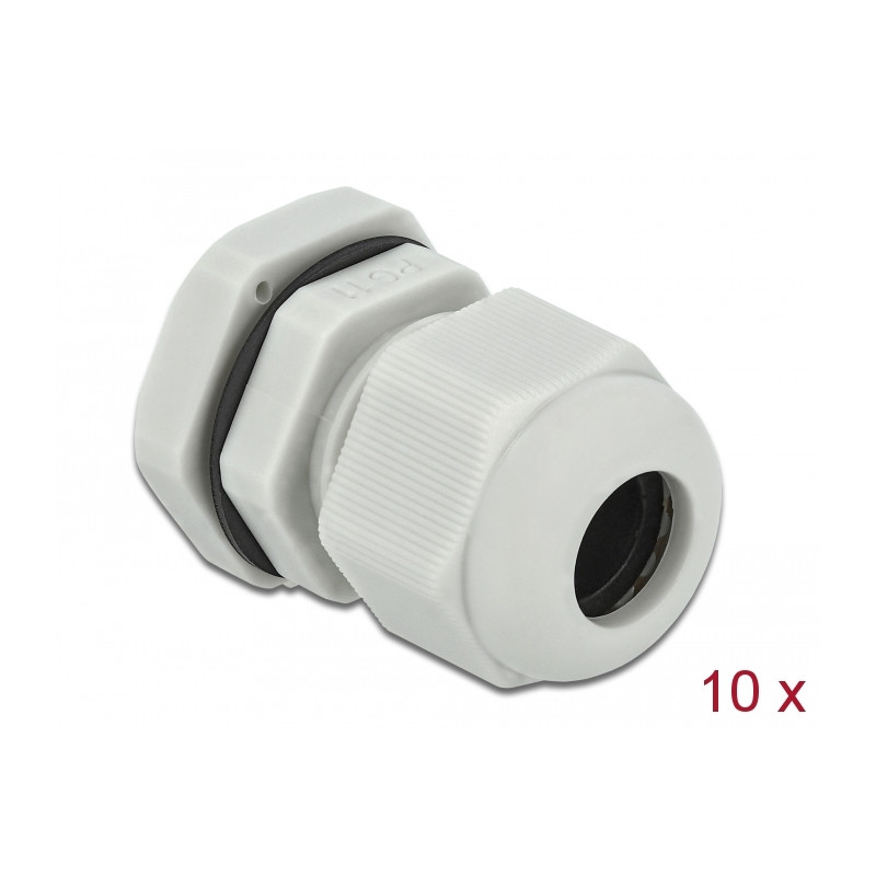 Delock Kabelverschraubung PG11 10 Stück grau