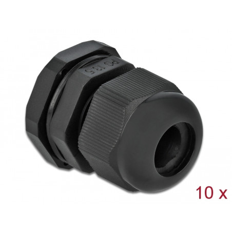 Delock Kabelverschraubung PG13,5 10 Stück schwarz