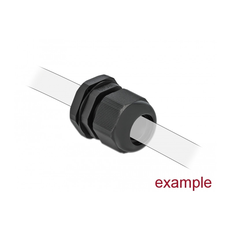 Delock Kabelverschraubung PG13,5 10 Stück schwarz