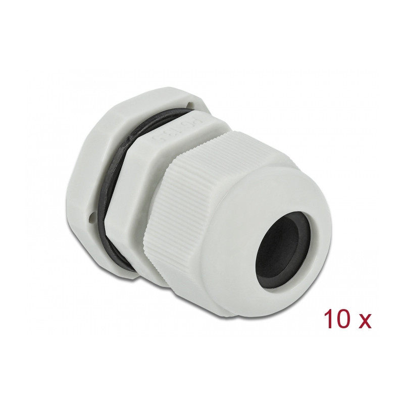 Delock Kabelverschraubung PG13,5 10 Stück grau