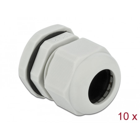 Delock Kabelverschraubung PG21 10 Stück grau