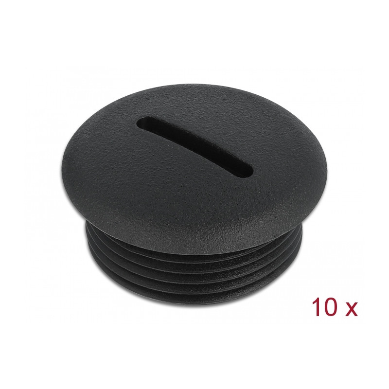 Delock Verschlussstopfen M25 x 1,5 schwarz 10 Stück