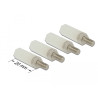 Delock Abstandshalter M4 x M4, Sechskant, Innen / Außen, 20 mm natur 4 Stück