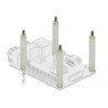 Delock Abstandshalter M4 x M4, Sechskant, Innen / Außen, 20 mm natur 4 Stück