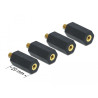 Delock Abstandshalter M4 x M3, Sechskant, Innen / Außen, 20 mm schwarz 4 Stück