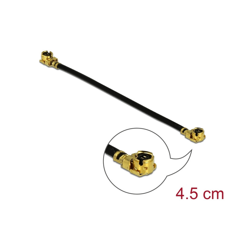 Delock Antennenkabel I-PEX Inc., MHF® I Stecker zu I-PEX Inc., MHF® I Stecker 1,13 4,5 cm