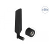 Delock 5G LTE Antenne SMA Stecker -1 - 3 dBi omnidirektional drehbar mit Kippgelenk schwarz