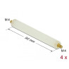 Delock Abstandshalter M4 x M4, Sechskant, Außen / Außen, 90 mm natur 4 Stück