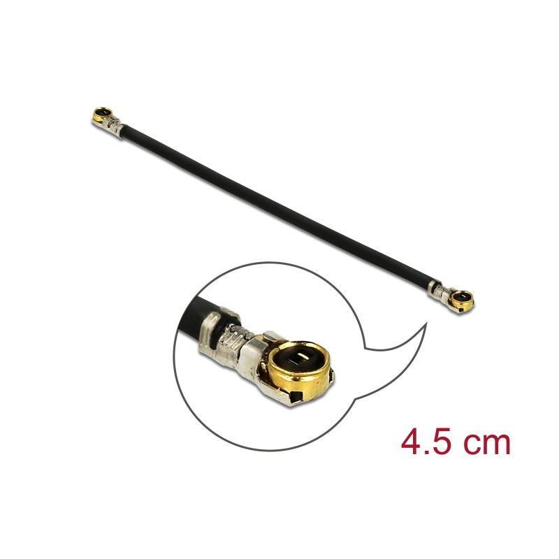 Delock Antennenkabel I-PEX Inc., MHF® 4L Stecker zu I-PEX Inc., MHF® 4L Stecker 1,13 4,5 cm