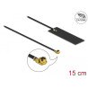 Delock WLAN 802.11 ac/ax/a/h/b/g/n Antenne I-PEX Inc., MHF® I Stecker 2 - 4 dBi 15 cm PCB intern Klebemontage