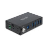 Delock Industrie Hub 4 x USB 5 Gbps Typ-A mit 8 kV ESD Schutz und Hutschienenbefestigung