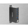 Delock Industrie Hub 4 x USB 5 Gbps Typ-A mit 8 kV ESD Schutz und Hutschienenbefestigung