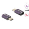 Delock USB Adapter 40 Gbps USB Type-C™ PD 3.1 240 W Stecker zu Buchse Portschoner 8K 60 Hz Metall