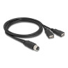 Delock M12 Kabel A-kodiert 8 Pin Buchse zu 2 x USB 2.0 Typ-A Buchse 1 m schwarz