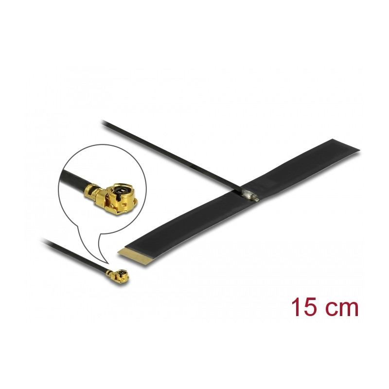 Delock LPWAN Antenne I-PEX Inc., MHF® I Stecker -0,38 dBi 1.13 15 cm FPC intern Klebemontage