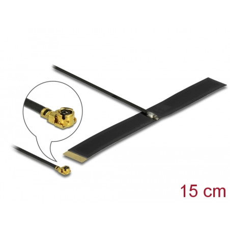 Delock LPWAN Antenne I-PEX Inc., MHF® I Stecker -0,38 dBi 1.13 15 cm FPC intern Klebemontage
