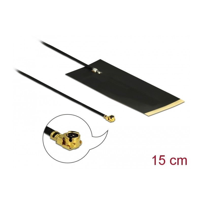 Delock LPWAN Antenne I-PEX Inc., MHF® I Stecker -2,63 dBi 1.13 15 cm FPC intern Klebemontage