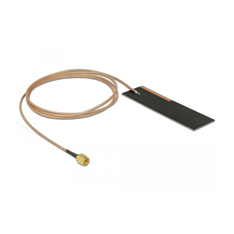 Delock LPWAN Antenne SMA Stecker 1 - 2 dBi RG-178 1 m PCB intern Klebemontage