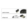 Delock Ergonomische vertikal optische 5-Tasten Maus 2,4 GHz kabellos - Lautlos