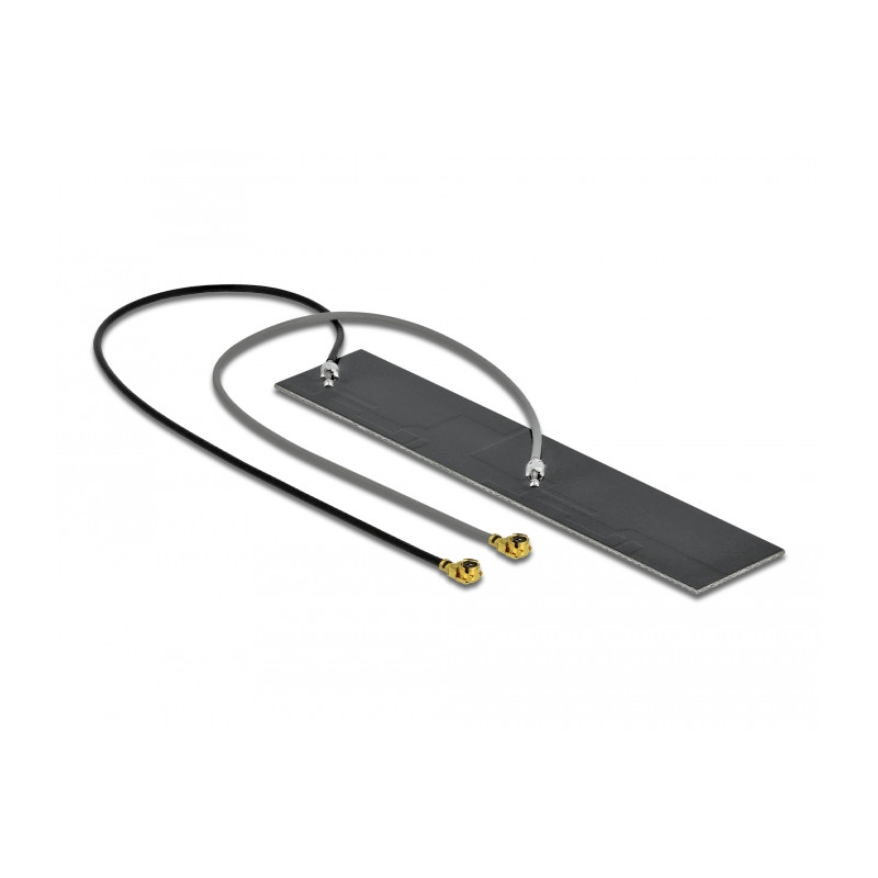 Delock WLAN 802.11 ac/ax/a/h/b/g/n Doppelantenne 2 x I-PEX Inc., MHF® I Stecker 2,2 – 4,0 dBi 2 x 15 cm PCB intern Klebemontage