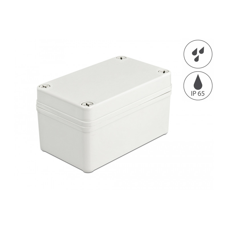 Delock Installationsgehäuse IP65 wasserdicht 130 x 80 x 70 mm grau