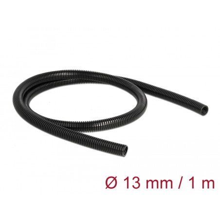 Delock Kabelschutzschlauch 1 m x 13 mm schwarz