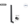 Delock 5G LTE Antenne SMA Stecker -3,3 - 1,3 dBi omnidirektional mit Kippgelenk schwarz