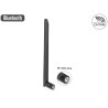 Delock WLAN 802.11 ac/ax/a/b/g/n Antenne RP-SMA Stecker 5 dBi 20 cm omnidirektional mit Kippgelenk flexibel und gummierter Oberf