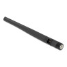 Delock WLAN 802.11 ac/ax/a/b/g/n Antenne RP-SMA Stecker 5 dBi 20 cm omnidirektional mit Kippgelenk flexibel und gummierter Oberf